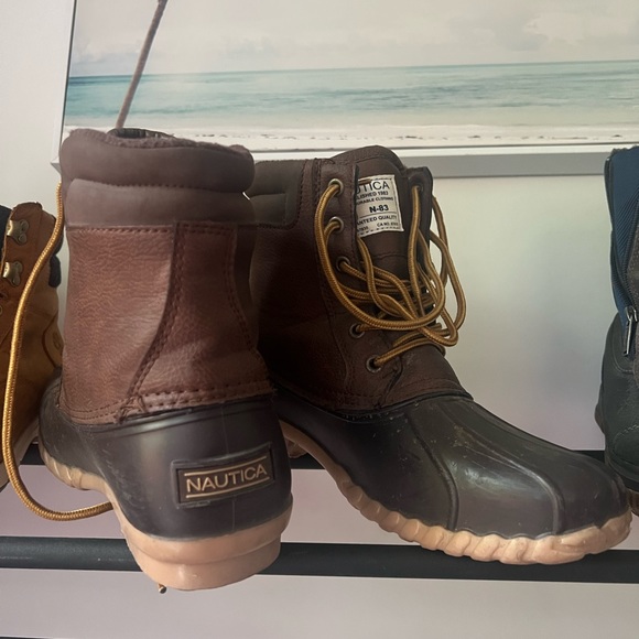 Nautica duck boots leather hiker outdoors waterproof all weather fall winter - Picture 3 of 5